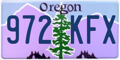 OR license plate 972KFX