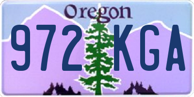 OR license plate 972KGA
