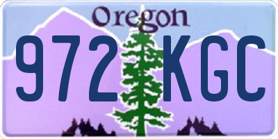 OR license plate 972KGC