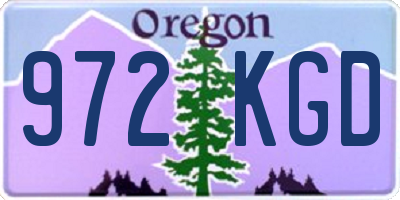 OR license plate 972KGD