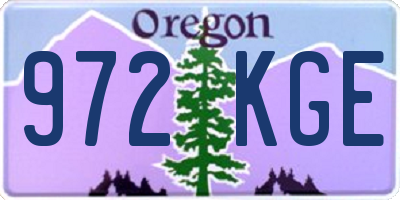 OR license plate 972KGE