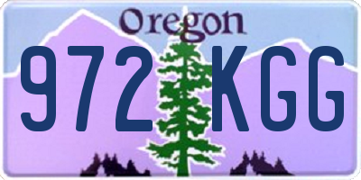 OR license plate 972KGG