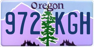 OR license plate 972KGH