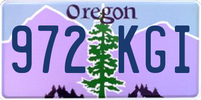 OR license plate 972KGI