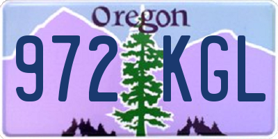 OR license plate 972KGL