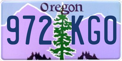 OR license plate 972KGO