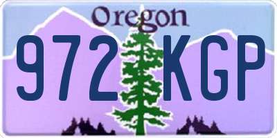 OR license plate 972KGP