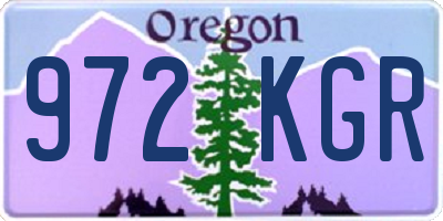 OR license plate 972KGR