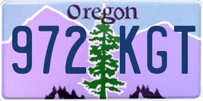 OR license plate 972KGT