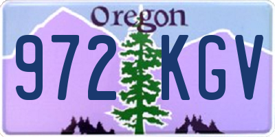 OR license plate 972KGV