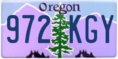 OR license plate 972KGY