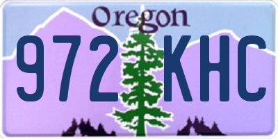 OR license plate 972KHC