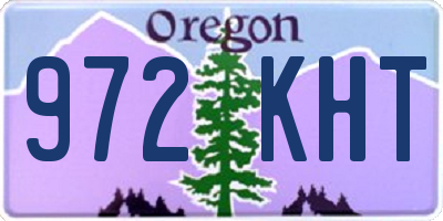 OR license plate 972KHT