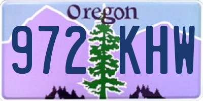 OR license plate 972KHW