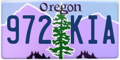 OR license plate 972KIA