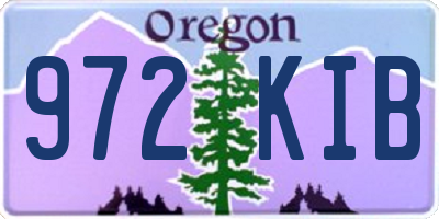 OR license plate 972KIB