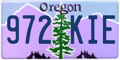 OR license plate 972KIE