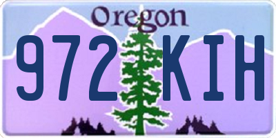 OR license plate 972KIH