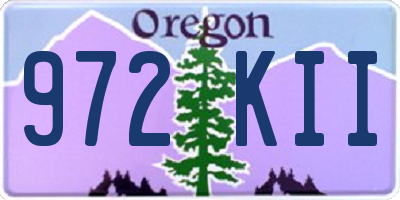 OR license plate 972KII