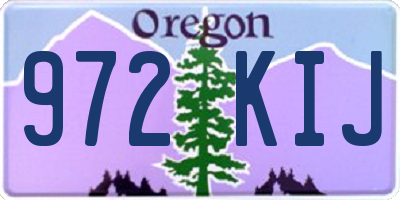 OR license plate 972KIJ