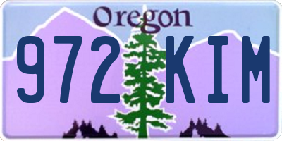 OR license plate 972KIM
