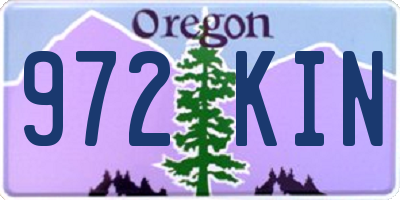 OR license plate 972KIN