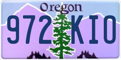 OR license plate 972KIO