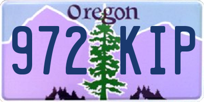 OR license plate 972KIP