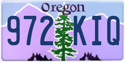 OR license plate 972KIQ