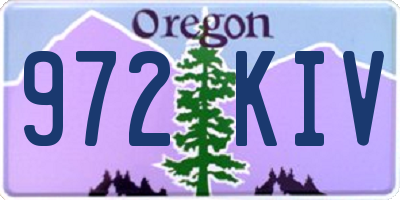 OR license plate 972KIV