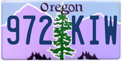 OR license plate 972KIW