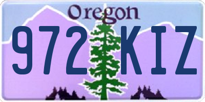 OR license plate 972KIZ