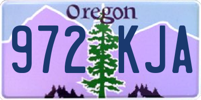 OR license plate 972KJA