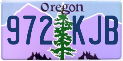 OR license plate 972KJB