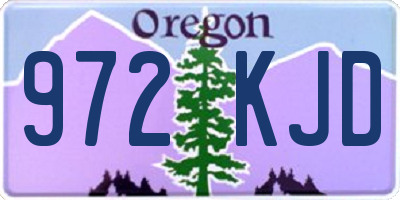 OR license plate 972KJD
