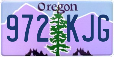 OR license plate 972KJG