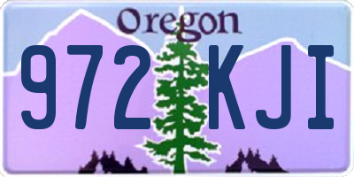 OR license plate 972KJI