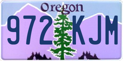 OR license plate 972KJM