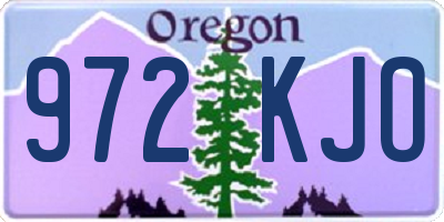 OR license plate 972KJO