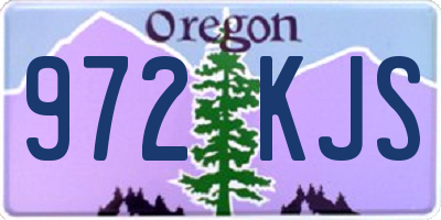 OR license plate 972KJS