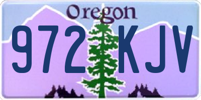 OR license plate 972KJV