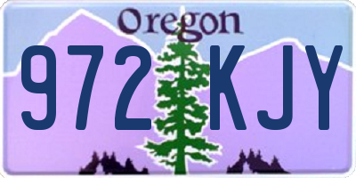 OR license plate 972KJY