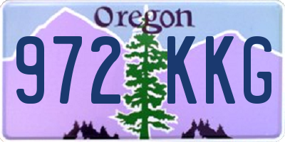 OR license plate 972KKG