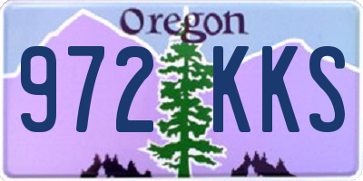 OR license plate 972KKS