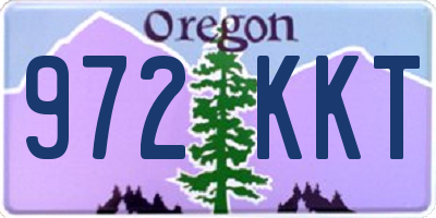 OR license plate 972KKT