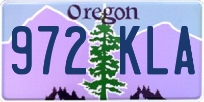 OR license plate 972KLA