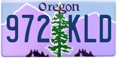 OR license plate 972KLD