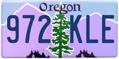 OR license plate 972KLE