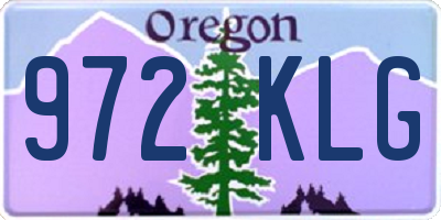 OR license plate 972KLG