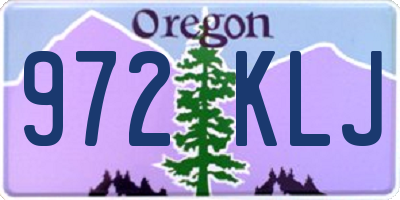 OR license plate 972KLJ